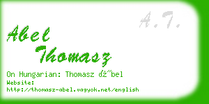 abel thomasz business card